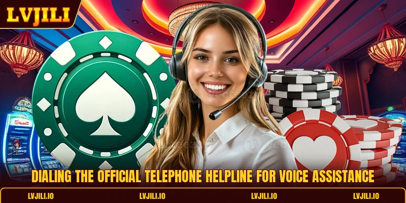 Dialing the official telephone helpline for voice assistance