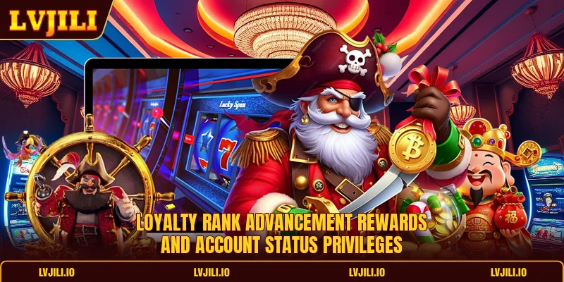 Loyalty rank advancement rewards and account status privileges